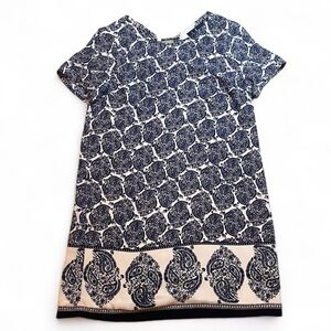 LULU’S Blue White‎ Paisley Short Sleeve Dress Spring Summer Easter Small LULUS